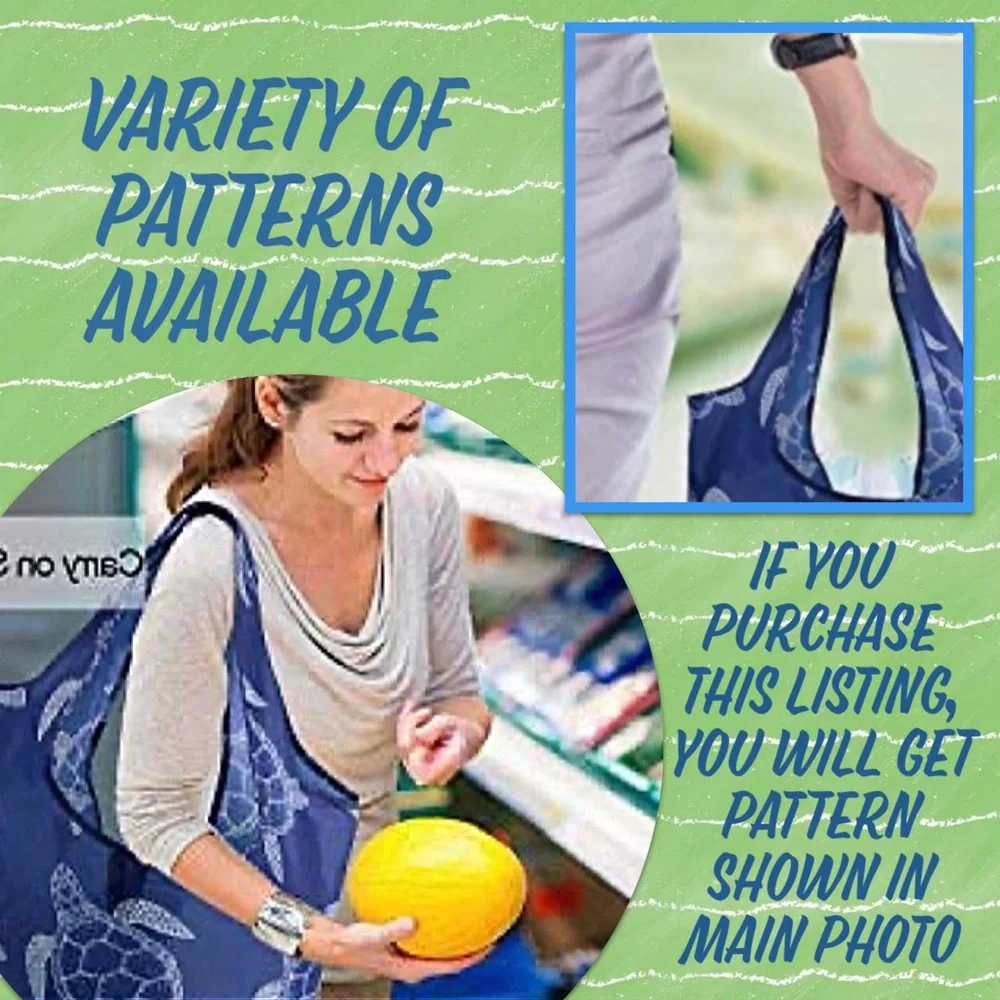 NEW 2PK Large Reuseable Totes/Grocery Bags - Picture 4 of 4